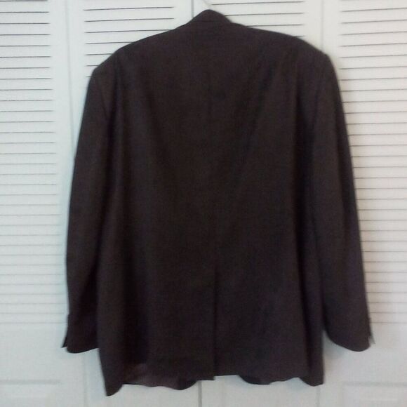 CHAPS RALPH LAUREN 48R DARK GREY MICROSUEDE SUIT SPORTS JACKET 2 BUTTON BLAZER - Picture 2 of 4